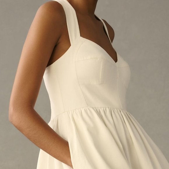 Anthropologie Forever That Girl Denim Sweetheart Dress NWT - Picture 2 of 7